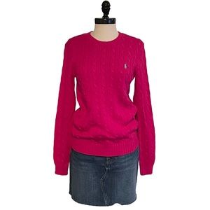 Ralph Lauren Sport Pink Cable Knit Sweater - Size Large - NWOT - Y2K - Retro
